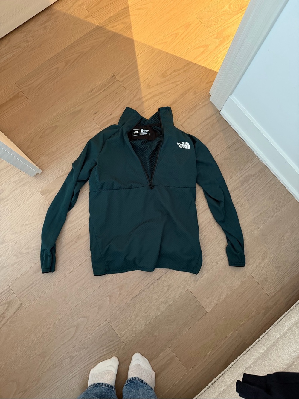 The North Face Men's Forest Green Half-Zip Performance Jacket